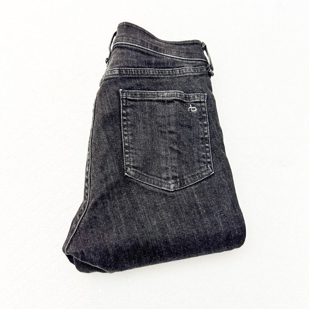 Rag & Bone High Rise Ankle Skinny Ariel Black Charcoal Denim Jeans Size 27
